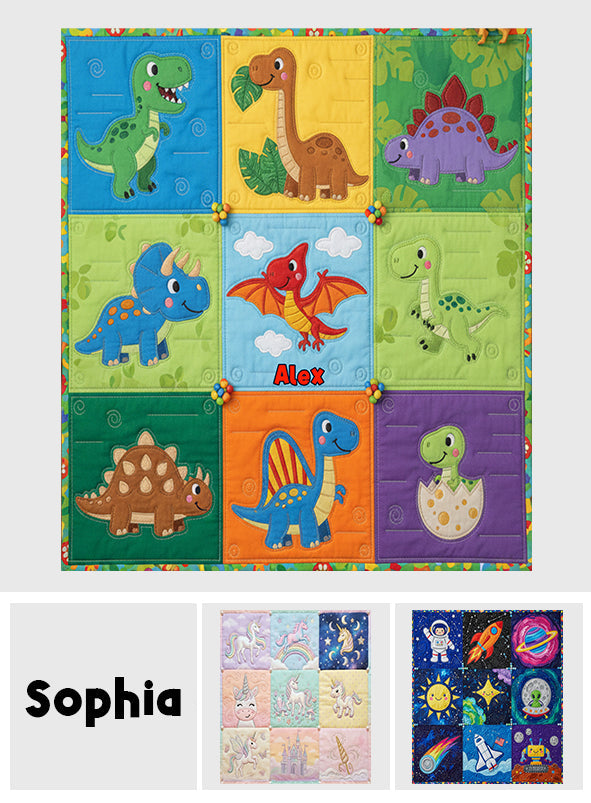 Cadeaux uniques pour enfants - Couverture personnalisée style patchwork - Cadeau unique pour enfant