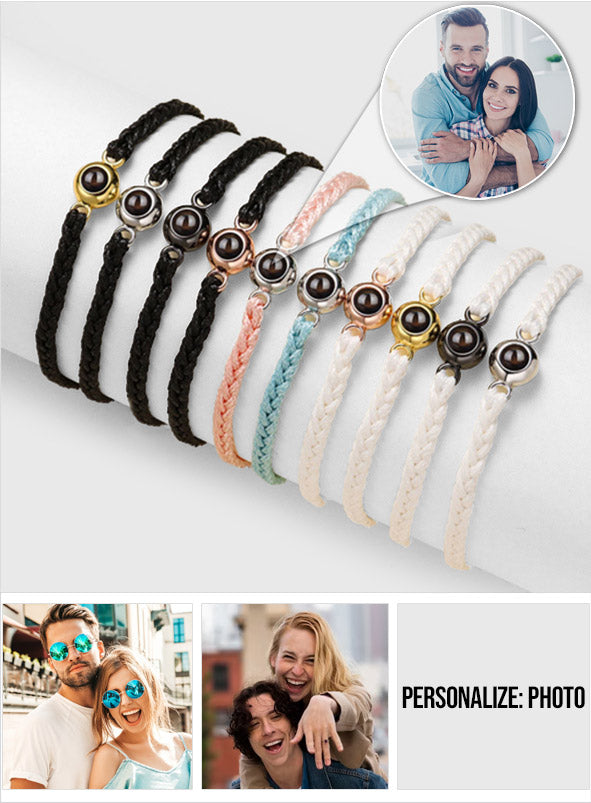Custom Projection Bracelet - Personalized Couple
