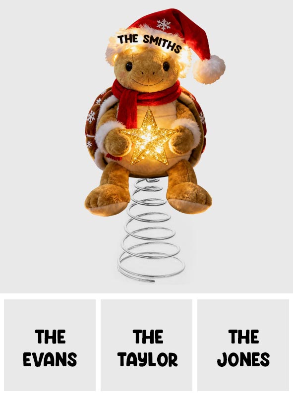 Joyeux Noël - Décoration de sapin lumineuse LED personnalisée en forme de tortue