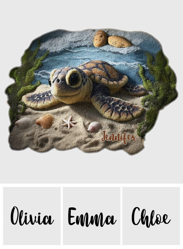 À bientôt - Tapis personnalisé tortue antidérapant à motif tortue