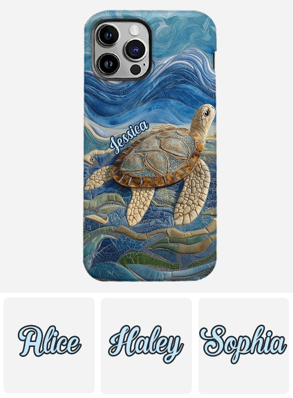 Coque de téléphone personnalisée avec motif tortue pour les amoureux des tortues