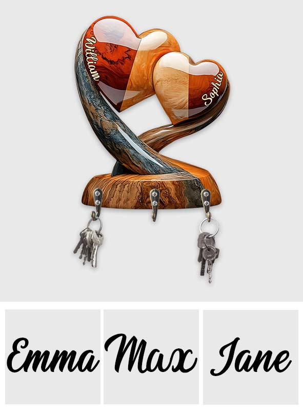 Home Sweet Home - Porte-clés personnalisé pour couple, forme sur mesure