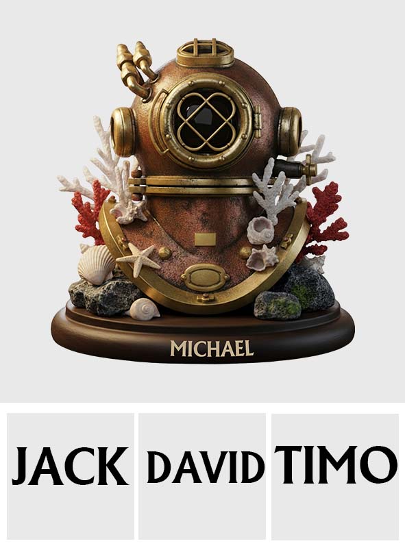 Passionné de plongée ? Plaque acrylique personnalisée pour la plongée sous-marine.