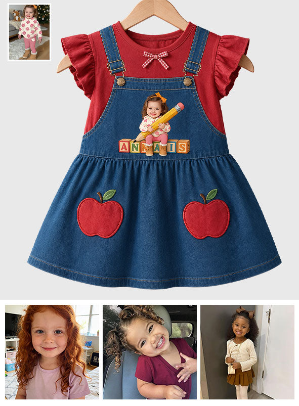 Back To School Gift For Girl/ Daughter/ Granddaughter... - Personalized Kid Kid Ruffle Sleeve Dress