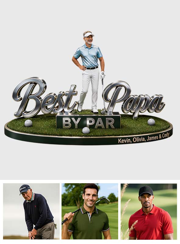 Plaque Acrylique Personnalisée Meilleur Papa/Papi/Oncle... Parfait - Golf Personnalisé