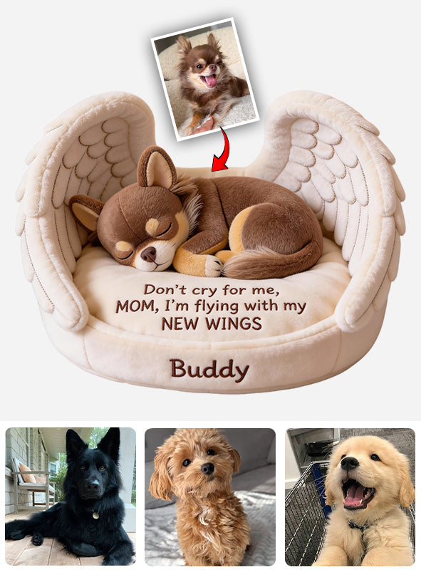 Ne pleure pas pour moi - Coussin personnalisé en fausse fourrure pour chien