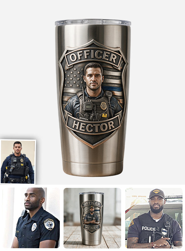 Proud Police - Personalized Police Officer Tumbler