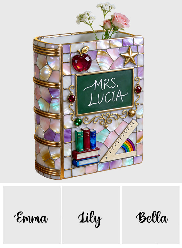 Teacher Gifts - Personalized Teacher Book Vase