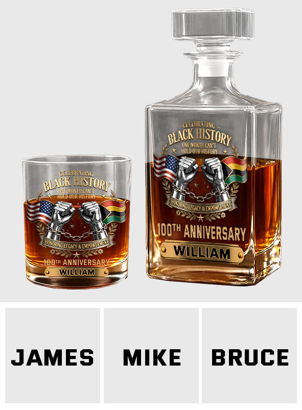 Mois de l'histoire des Noirs - Coffret de carafe à whisky afro-américaine personnalisée