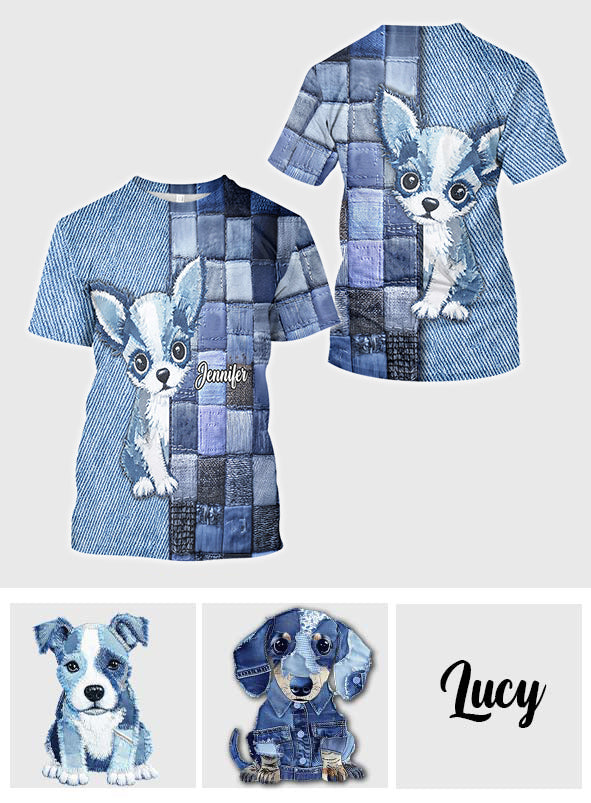 T-shirt personnalisé « J’adore les chihuahuas » avec un chien.