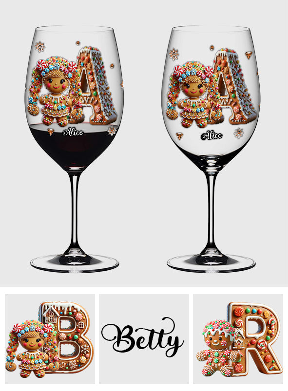 Happy Family - Personalized Family Wine Glass With Long Stem