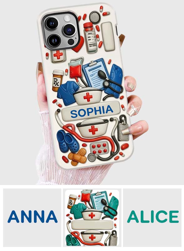 Nurses Are The Heart Of Healthcare - Personalized Nurse Full Print Phone Case