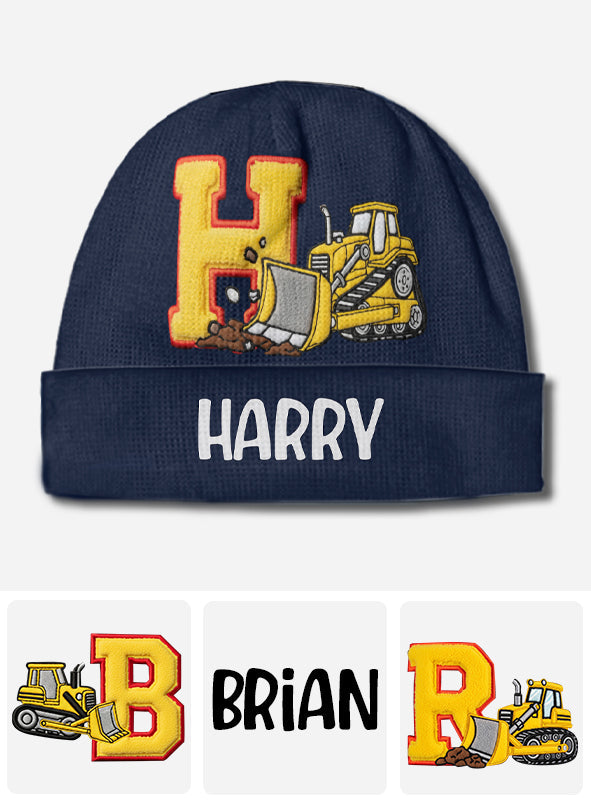 Véhicules de chantier de l'alphabet - Bonnet enfant personnalisé