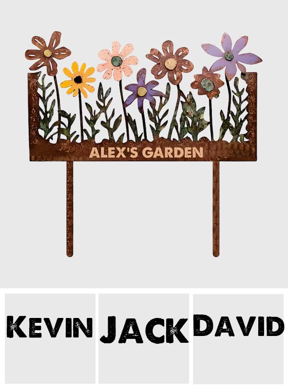 Mon Jardin - Panneau de jardinage personnalisé en acrylique / Plaque en acrylique
