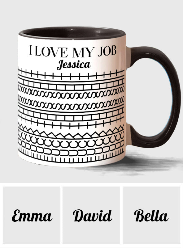 I Love My Job - Personalized Colleague Accent Mug