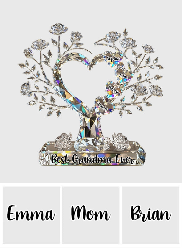 Le cadeau de Noël idéal pour maman, grand-mère… - Plaque acrylique personnalisée « Mère » en forme de carte de vœux