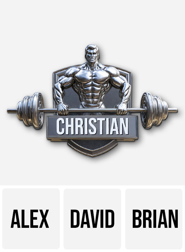 Installation de muscles - Aimant de fitness personnalisé