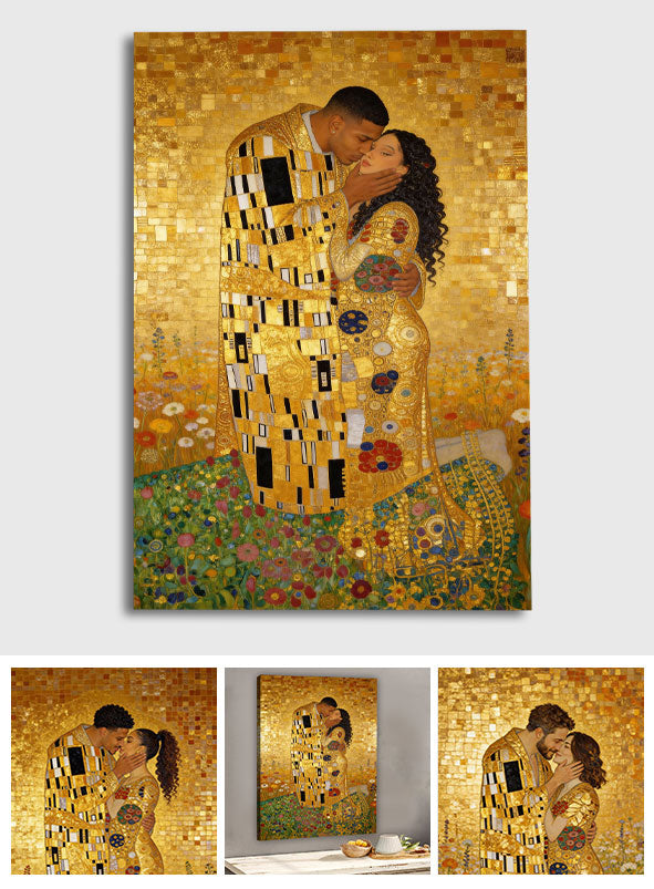 Le Baiser - Toile et affiche personnalisées pour couples