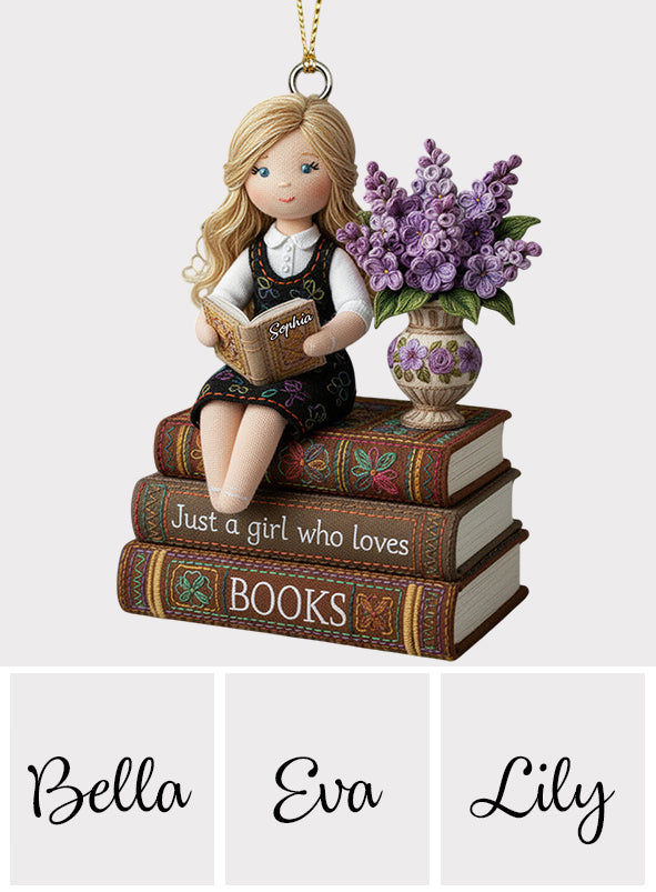 Juste une fille qui aime les livres - Ornement de livre personnalisé