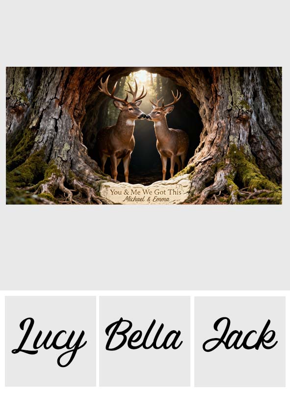 You & Me We Got This - Personalized Hunting Garage Door Banner