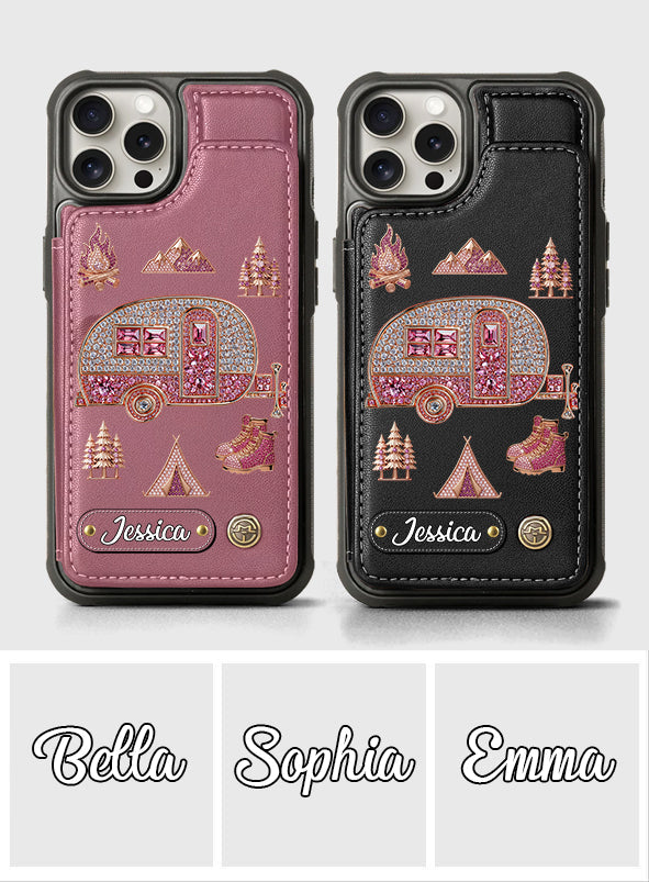 Étui portefeuille personnalisé pour téléphone, idéal pour le camping