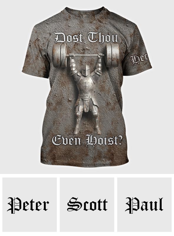 Dot Thou Even Hoist? - T-shirt de fitness personnalisé intégral