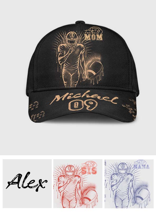Football Mom Bleach Style - Personalized Football Classic Cap