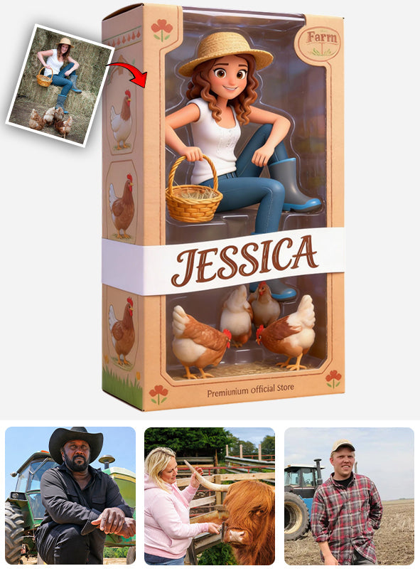 Cadeaux pour agriculteurs - Plaque acrylique personnalisée en forme d'agriculteur