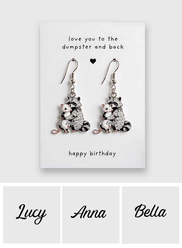 Happy Birthday - Personalized Birthday Earrings With Card
