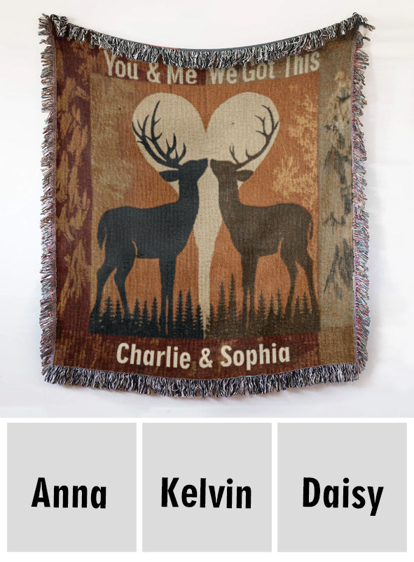 Toi et moi, on gère ! - Couverture tissée personnalisée pour couple