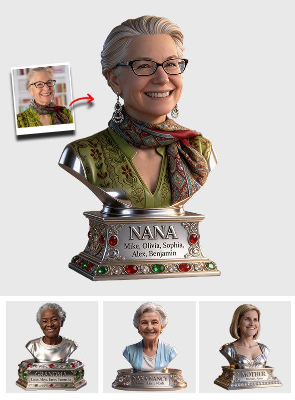 Nana Mother Statue - Personalized Grandma Custom Shaped Acrylic Plaque