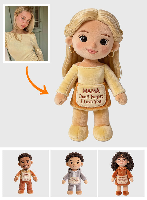 Souviens-toi que je t'aime - Coussin personnalisé en fausse fourrure pour maman