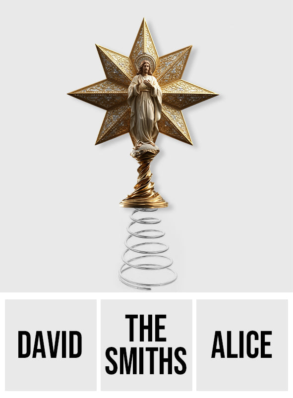 Étoile de Bethléem - Décoration de sapin lumineuse chrétienne personnalisée à LED