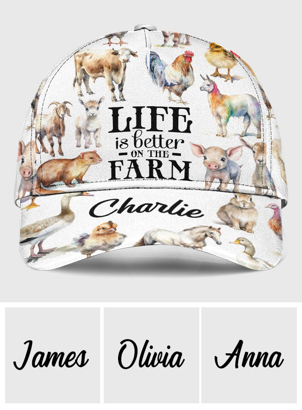 Life Is Better On The Farm - Personalized Farmer Classic Cap