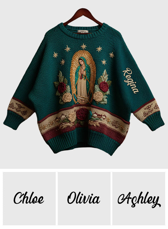 Notre-Dame de Guadalupe - Pull de Noël chrétien personnalisé