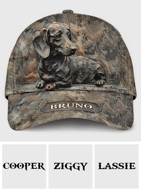 « Mon foyer, c'est là où est mon teckel » - Casquette classique personnalisée pour teckel