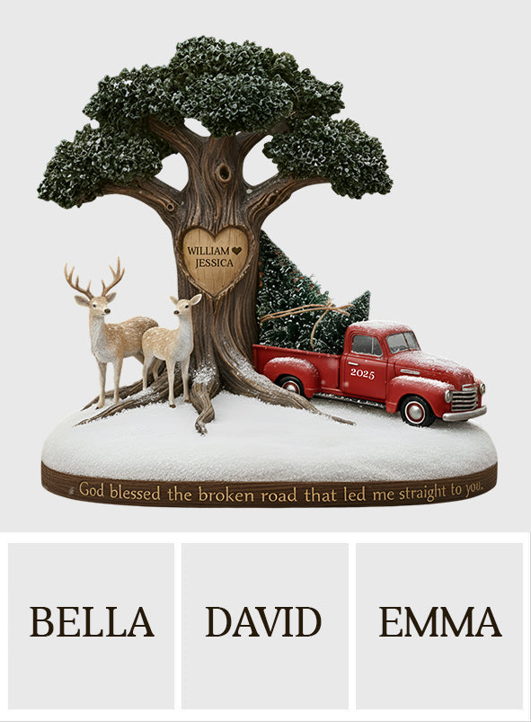 Que Dieu bénisse ce couple au chemin brisé - Plaque acrylique personnalisée pour couple