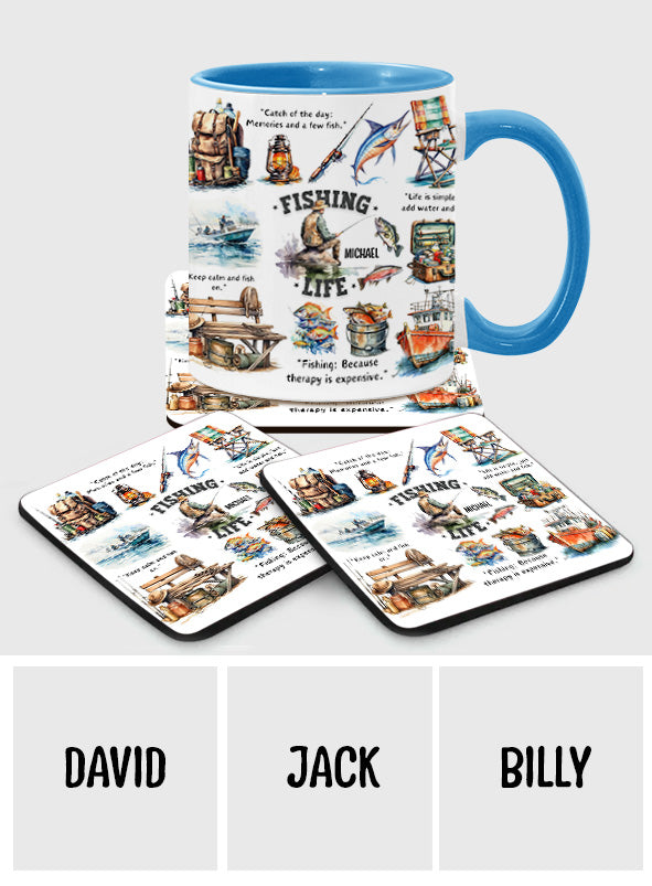 Love Fishing - Personalized Fishing Accent Mug