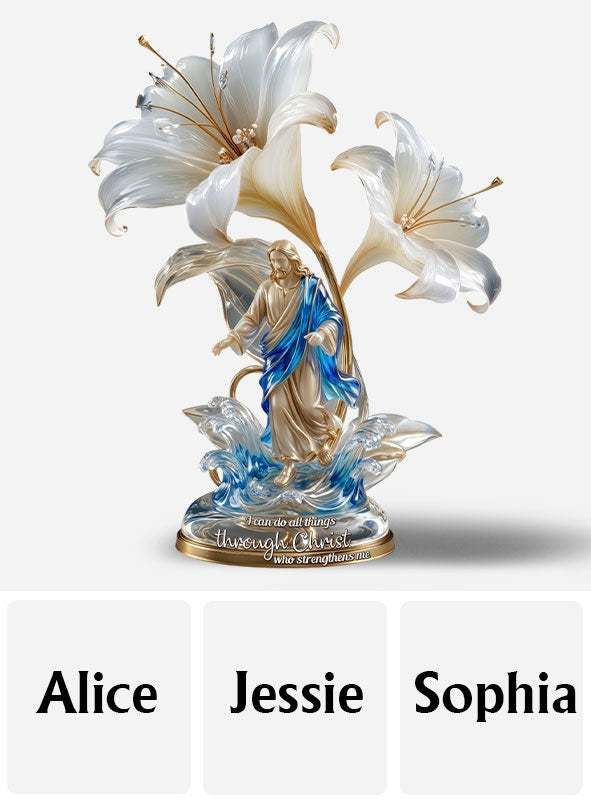 Je peux tout faire grâce au Christ - Plaque acrylique chrétienne personnalisée en forme sur mesure