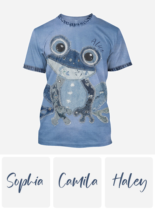 T-shirt personnalisé grenouille mignonne