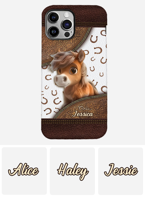 Cute Horse - Personalized Horse Full Print Phone Case