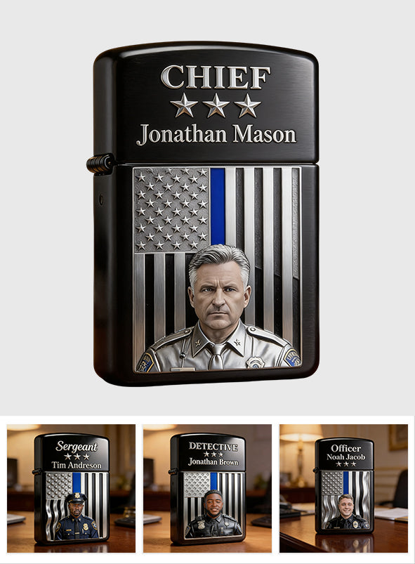 Cadeau Unique Personnalisé Pour Policier - Briquet Personnalisé