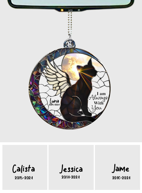 I Am Always With You - Personalized Cat Custom Shaped Car Ornament
