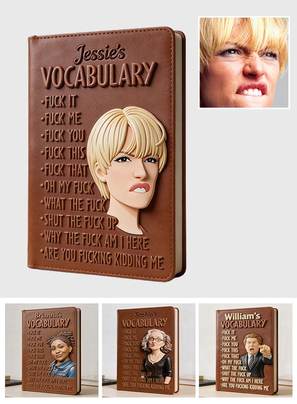 Vocabulary - Custom Job Title - Fun Gifts - Personalized Colleague Leather Journal