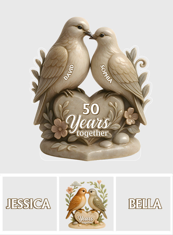50 ans de vie commune - Plaque acrylique personnalisée pour couple