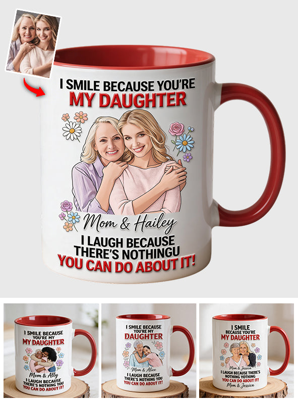 Daughter Gift Idea - Personalized Daughter Set Accent Mug with Acrylic Stirrers