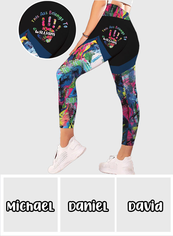 Ce cul est pris ! Cadeaux coquins pour elle - Leggings personnalisés pour couples