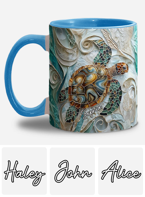 Love Turtles - Personalized Turtle Accent Mug