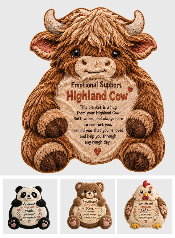 Emitional Support Animals - Personalized Self Love Shaped Fleece Blanket