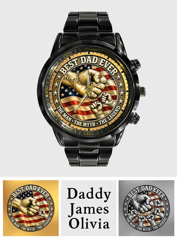 Meilleur Papa - Montre Personnalisée pour Père